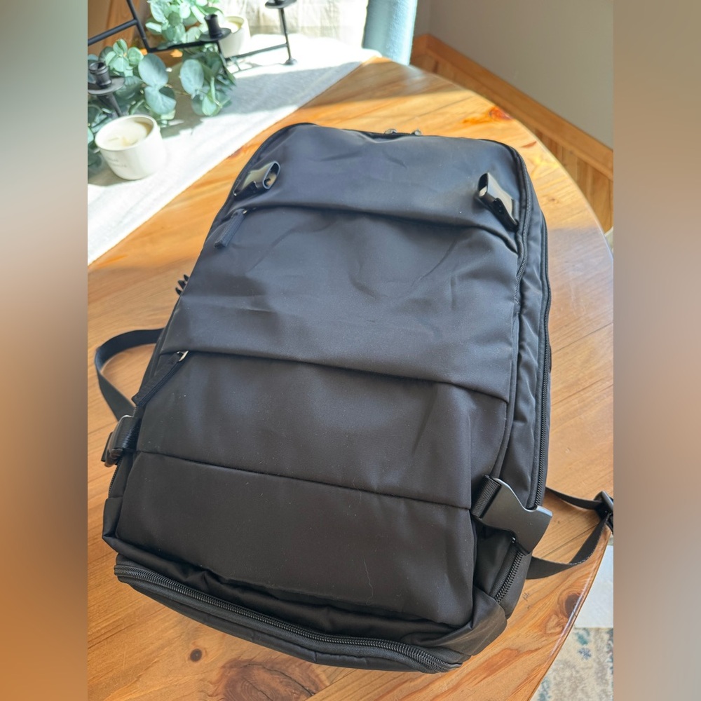 NWT- Travel Carry On Backpack in Black - Picture 10 of 15